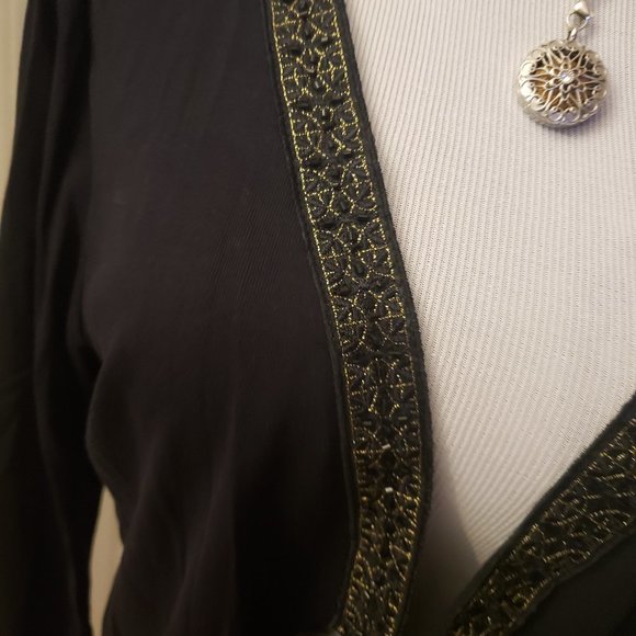 Venezia Black Tie Cardigan - Picture 2 of 2